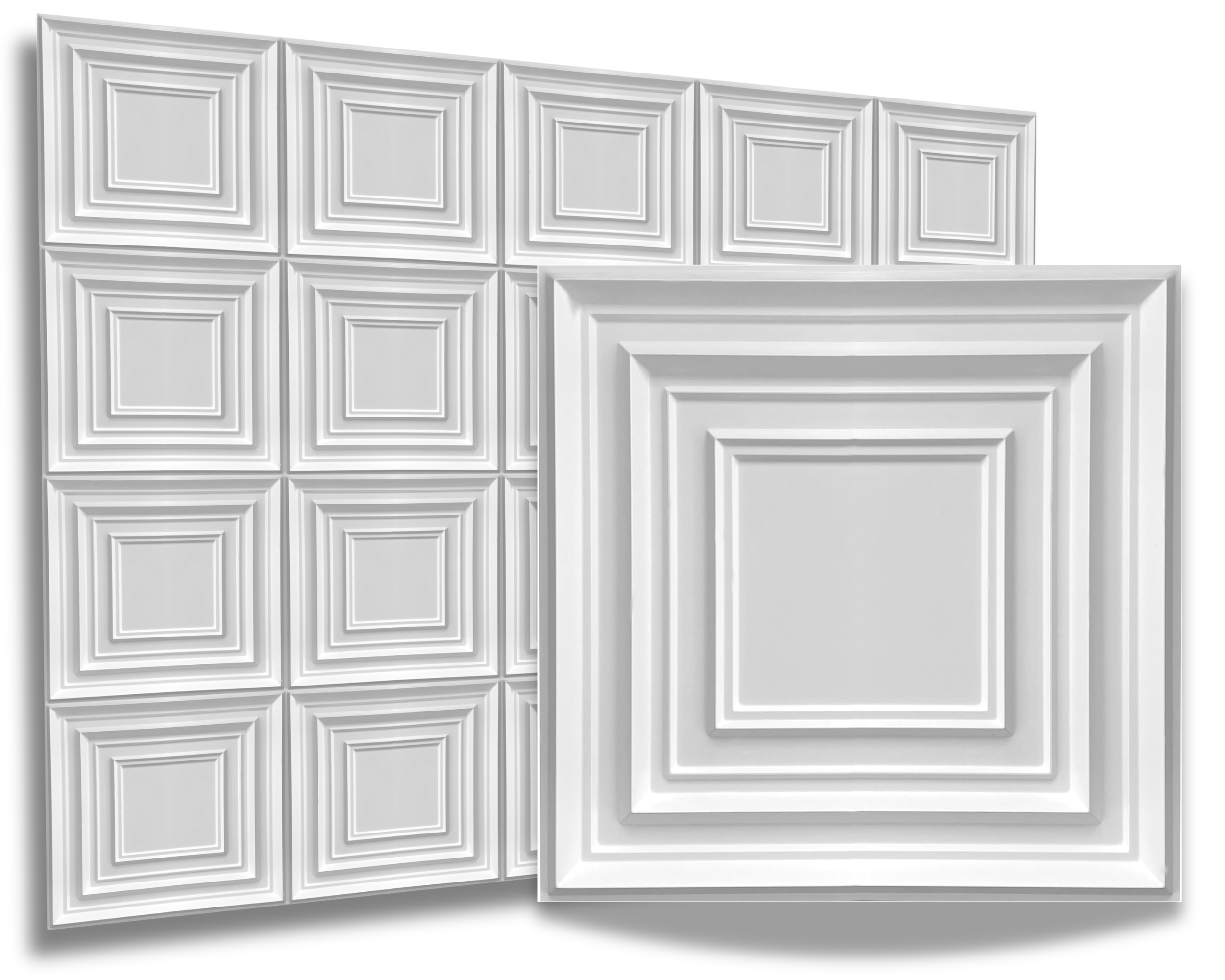 ikhemalarka-roma-3d-wandpaneel-pvc-wei-50x50cm image 1