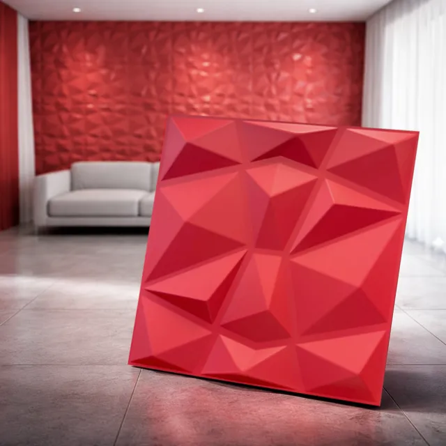 ikhemalarka-3d-wandpaneel-pvc-diamant-rot-50x50-cm-0-25m image 1