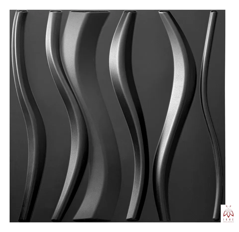 ikhemalarka-vague-noir-3d-wandpaneel-schwarz-50x50cm-pvc image 1