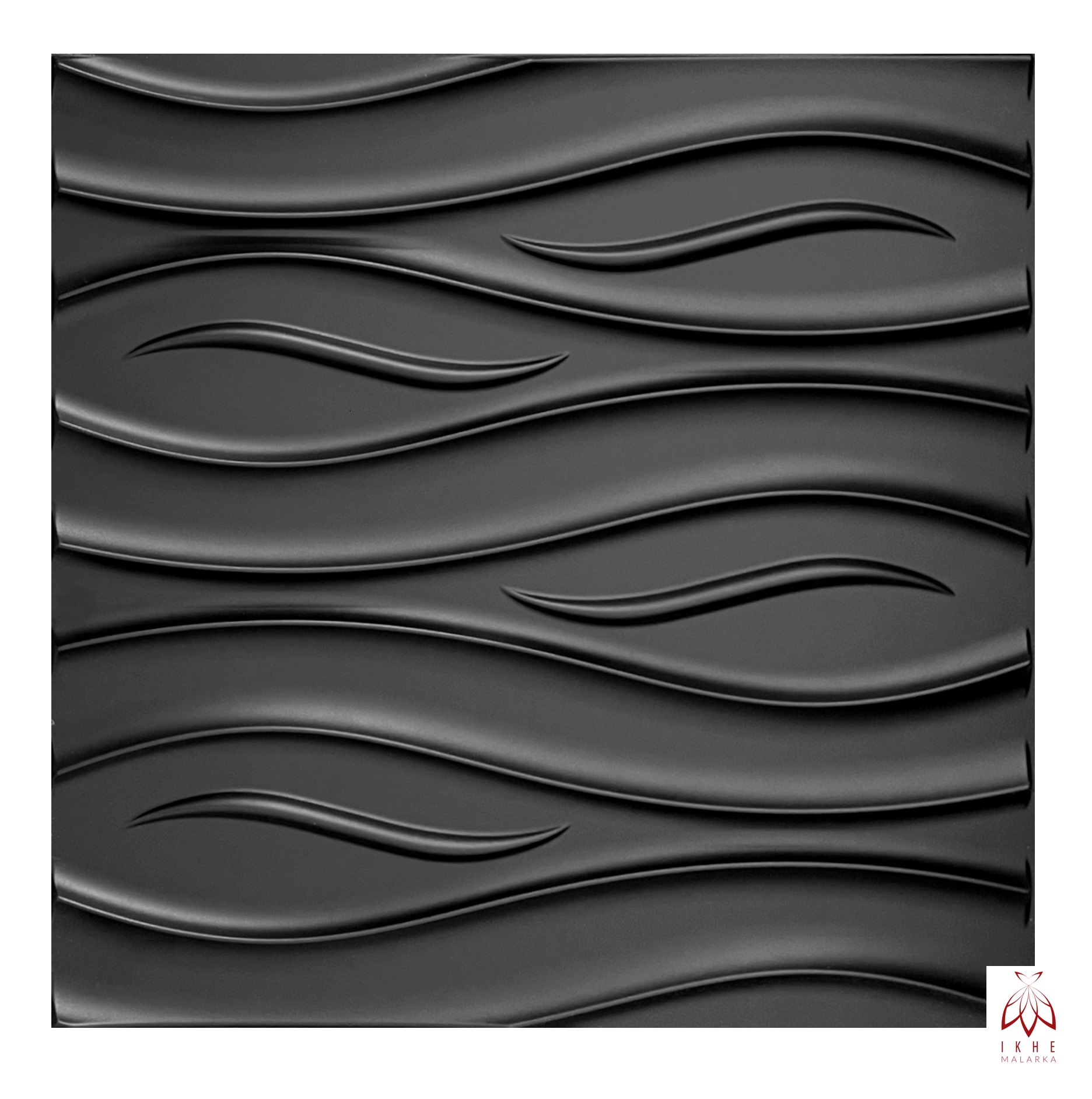 ikhemalarka-strom-3d-wandpaneel-schwarz-50x50cm-pvc image 1