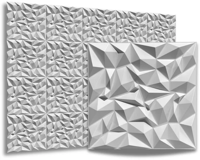 ikhemalarka-3d-moderne-optik-in-pvc-wandpaneele-spiegel-wei-50x50-cm image 1