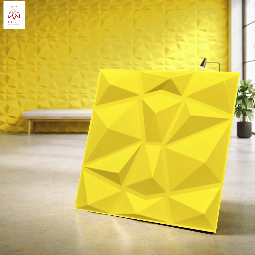 ikhemalarka-diamante-giallo-3d-paneel-gelb-50x50cm-pvc image 1