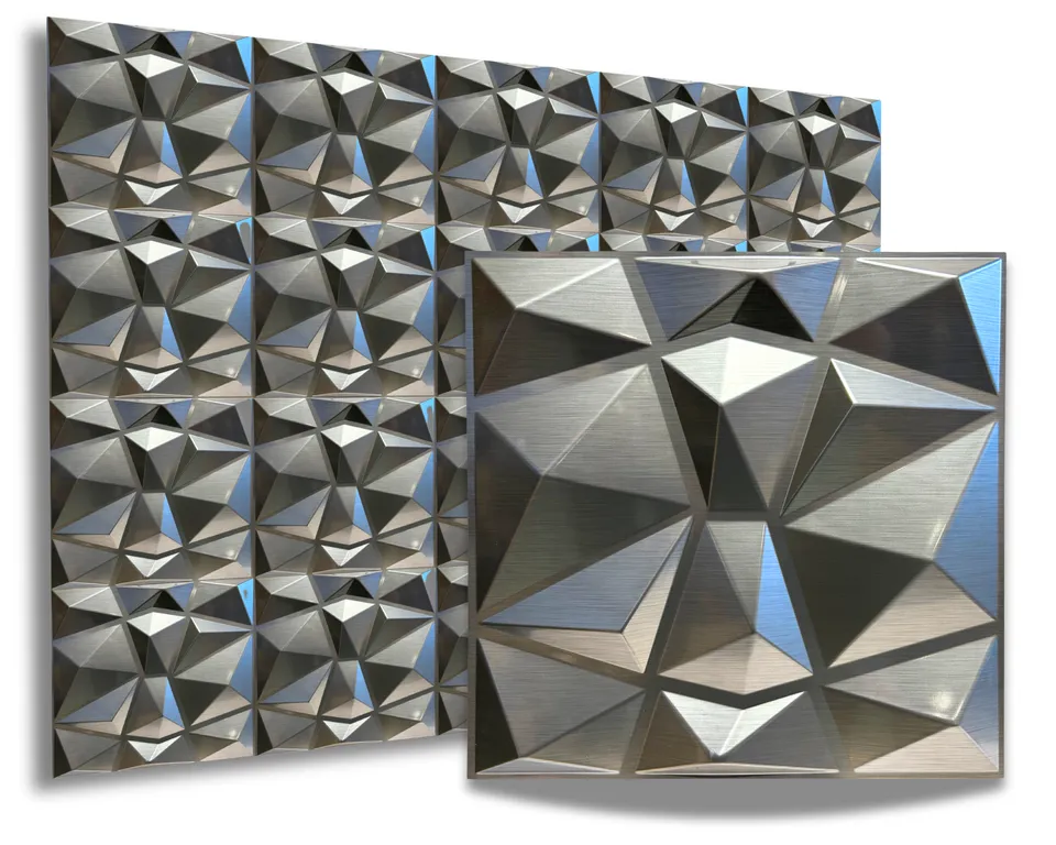 ikhemalarka-diamante-3d-wandpaneel-pvc-silber-50x50cm image 1