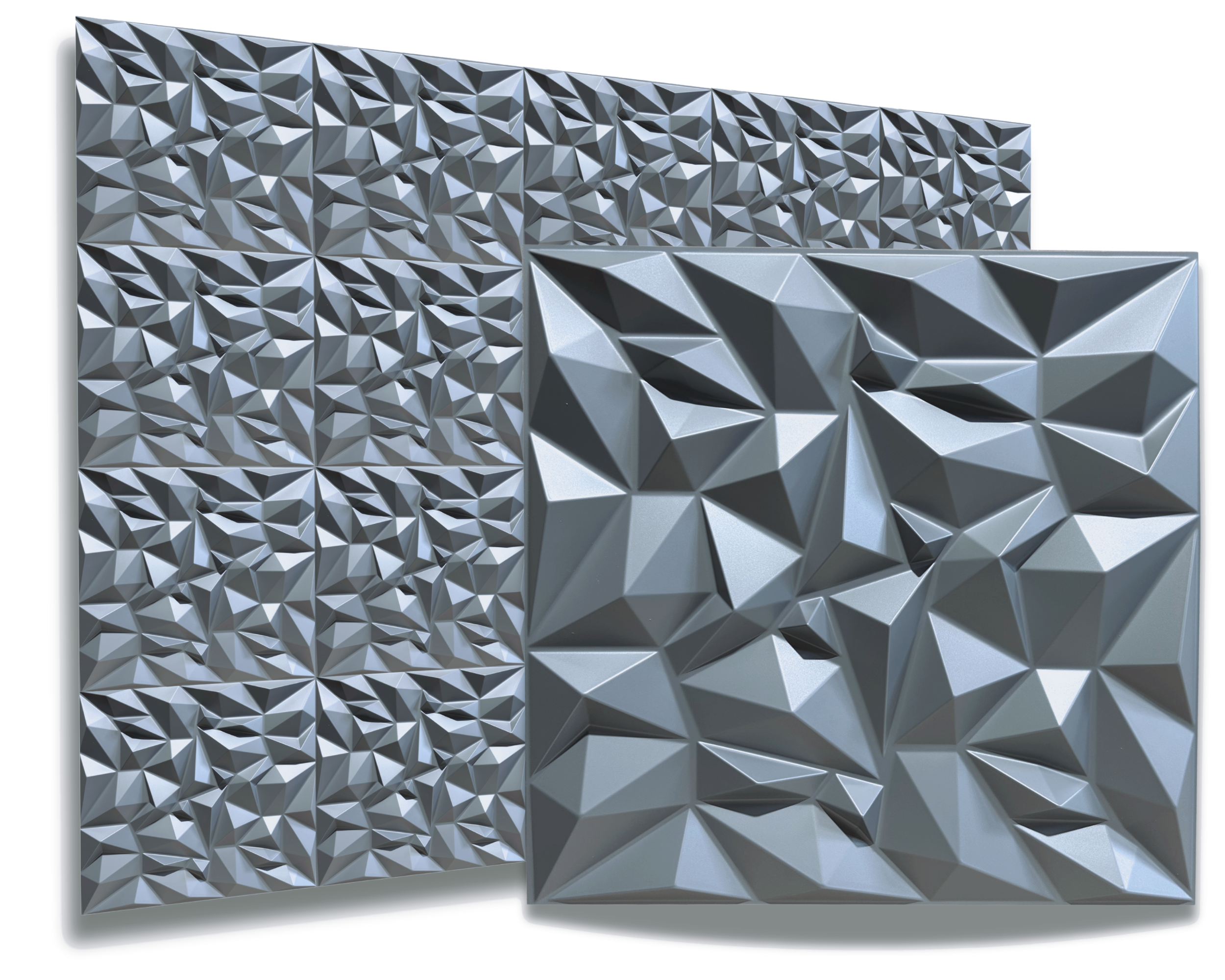ikhemalarka-3d-pvc-mirror-grey-wandpaneel-50x50-cm-spiegel-grau image 1