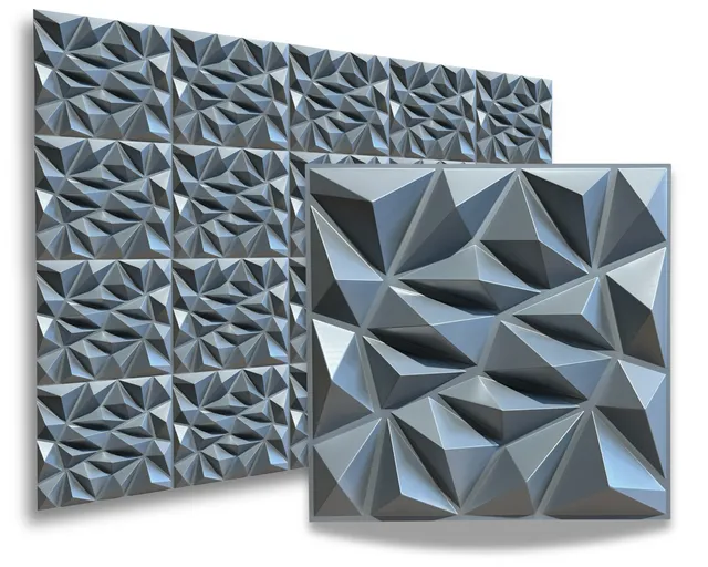 ikhemalarka-zircon-3d-wandpaneel-50x50cm-silber-grau-pvc image 1