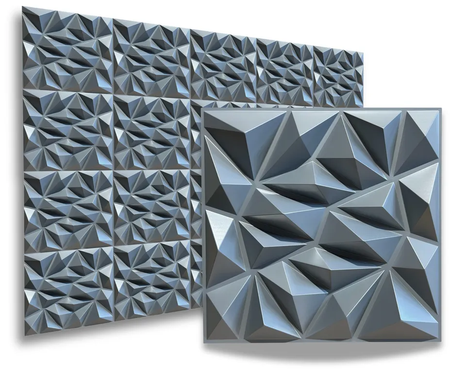 ikhemalarka-zircon-3d-wandpaneel-50x50cm-silber-grau-pvc image 1