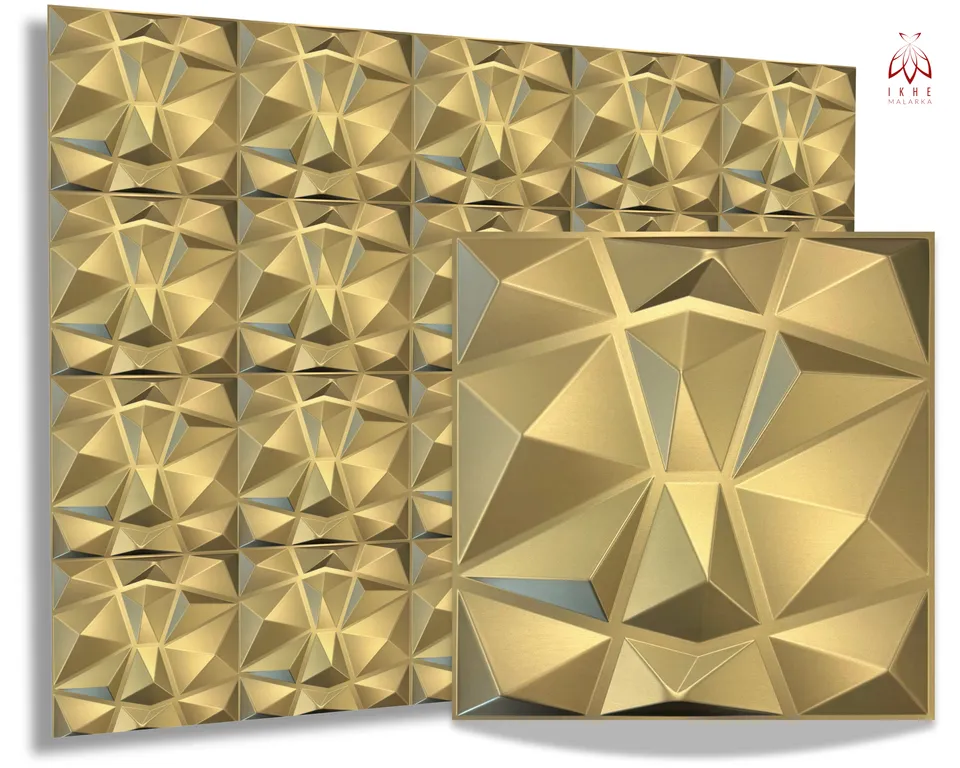 ikhemalarka-diamant-3d-paneel-pvc-gold-50x50cm-champagner image 1