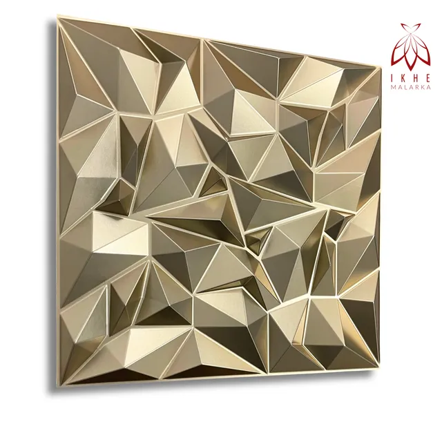 ikhemalarka-mirror-3d-wandpaneel-champagne-gold-pvc-50x50 image 1