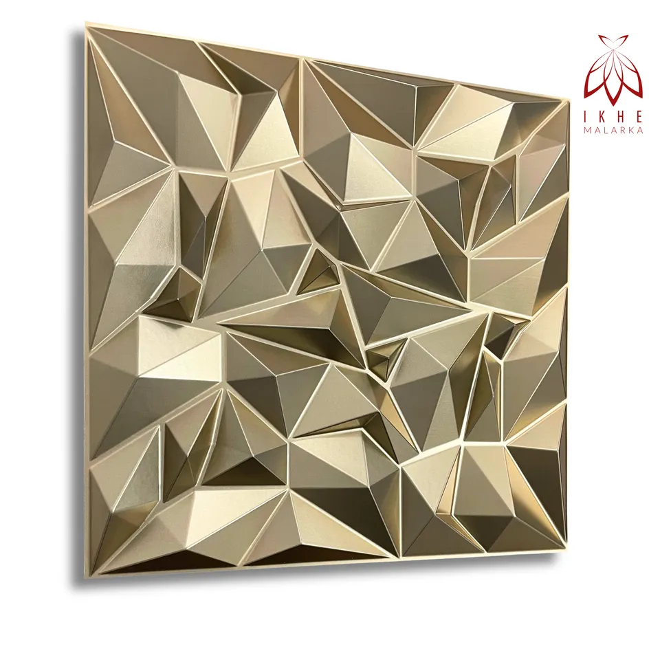 ikhemalarka-mirror-3d-wandpaneel-champagne-gold-pvc-50x50 image 1