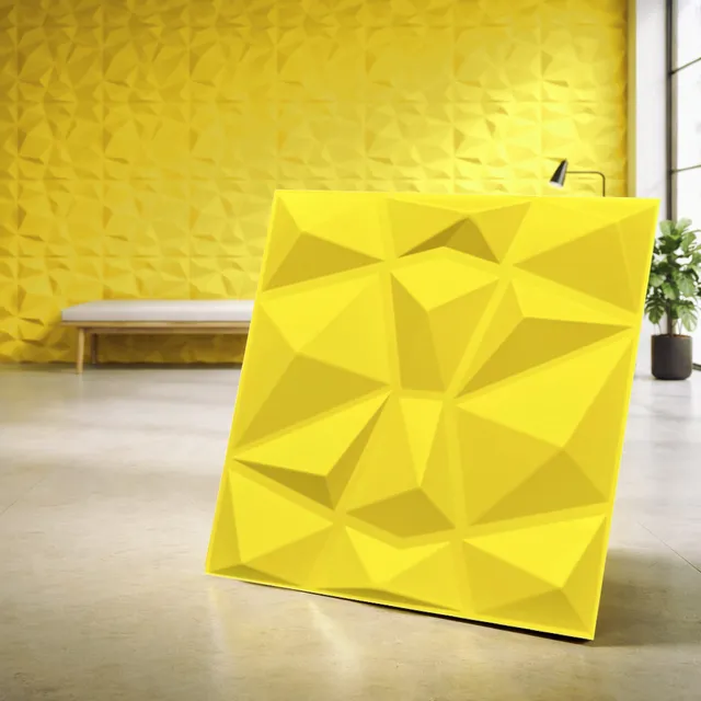 ikhemalarka-3d-moderne-optik-in-pvc-diamond-yellow-wandpanel-50x50-cm image 1