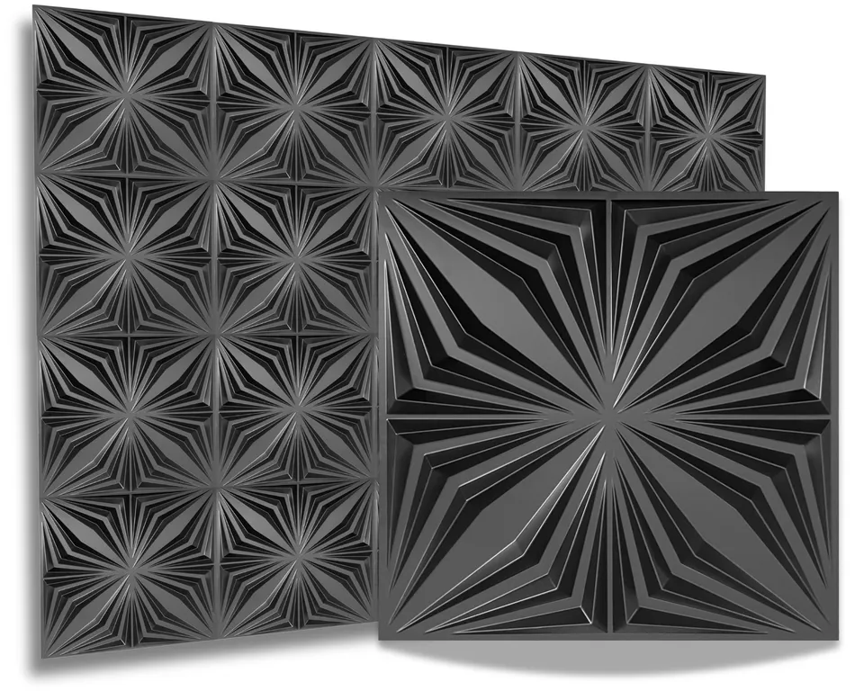 ikhemalarka-3d-pvc-paneel-brilliant-black-50x50cm-schwarz image 1